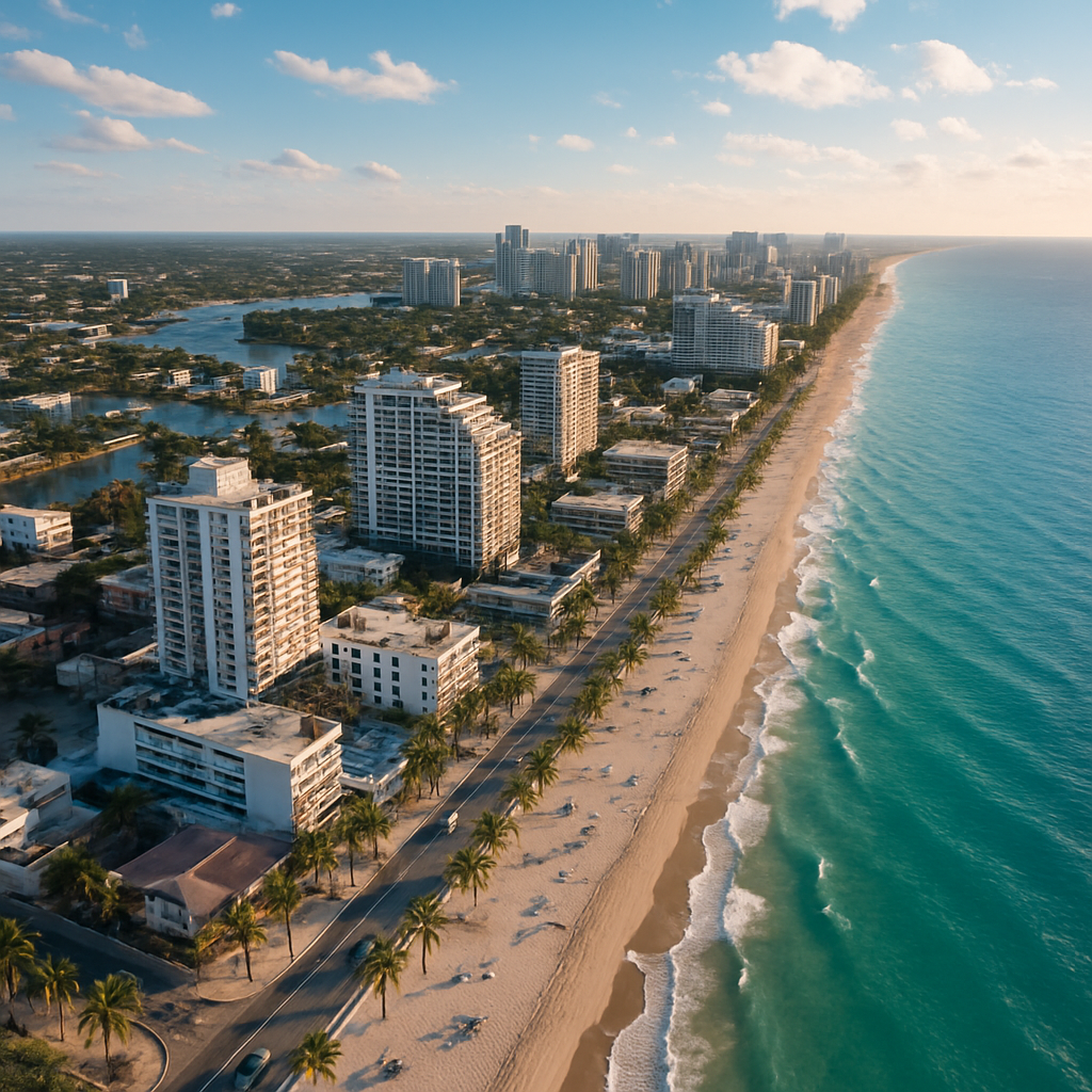ft lauderdale drone shot