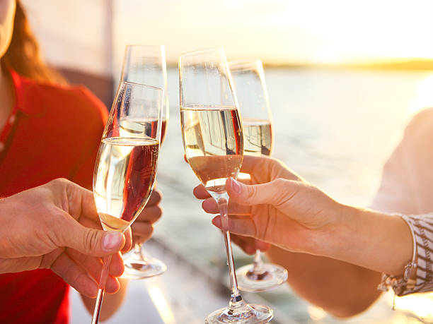 Champagne Toast on a Boat